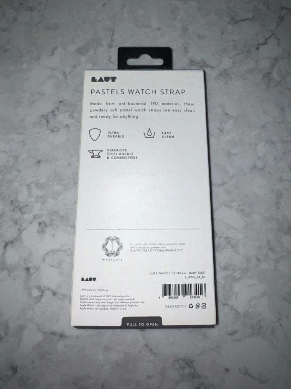 LAUT Huex Pastels Light Blue Apple Watch Strap - 38/40mm